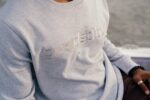 BCI Cotton Embroidered Sweat Shirt Grey - Image 3