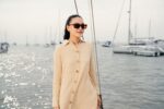 ORGANIC COTTON WOVEN DRESS with Beige Color - Image 4