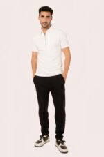 Organic Cotton Pique Zippered Collar T-Shirt - Image 5