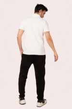 Organic Cotton Pique Zippered Collar T-Shirt - Image 6