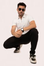 Organic Cotton Pique Zippered Collar T-Shirt - Image 7