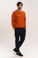 ORGANIC COTTON HEAVY STRUCTURED KNIT SWEAT PANT