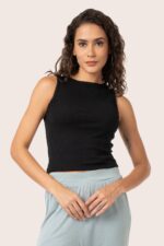 SUPIMA RIB TOP WITH BLACK COLOR - Image 3