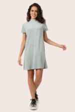 Terry Knit T shirt Dress with Abacuss Color