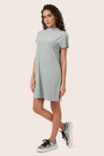 Terry Knit T shirt Dress with Abacuss Color - Image 4