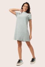 Terry Knit T shirt Dress with Abacuss Color - Image 5