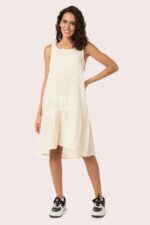 Soft Muslin Dress With Natural Dyed Yellow
