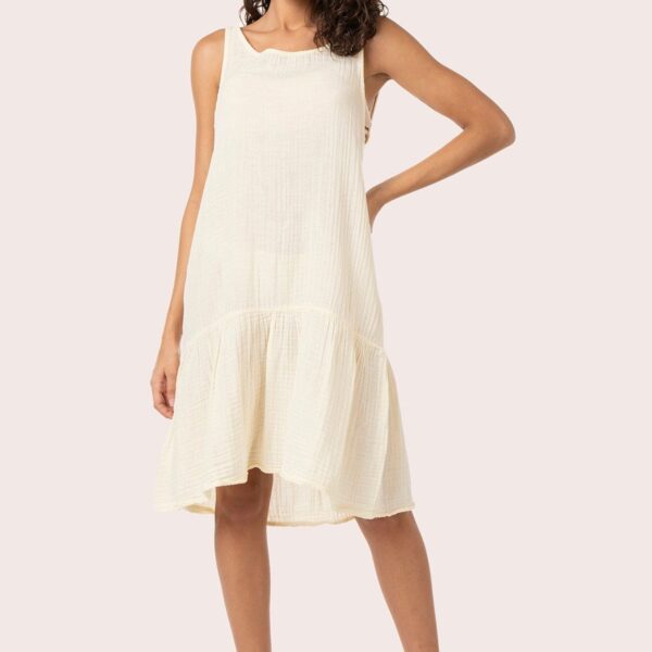 Soft Muslin Dress With Natural Dyed Yellow