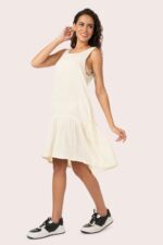 Soft Muslin Dress With Natural Dyed Yellow - Image 2