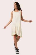 Soft Muslin Dress With Natural Dyed Yellow - Image 4
