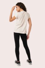 LINEN JERSEY TOP with Natural Color - Image 3