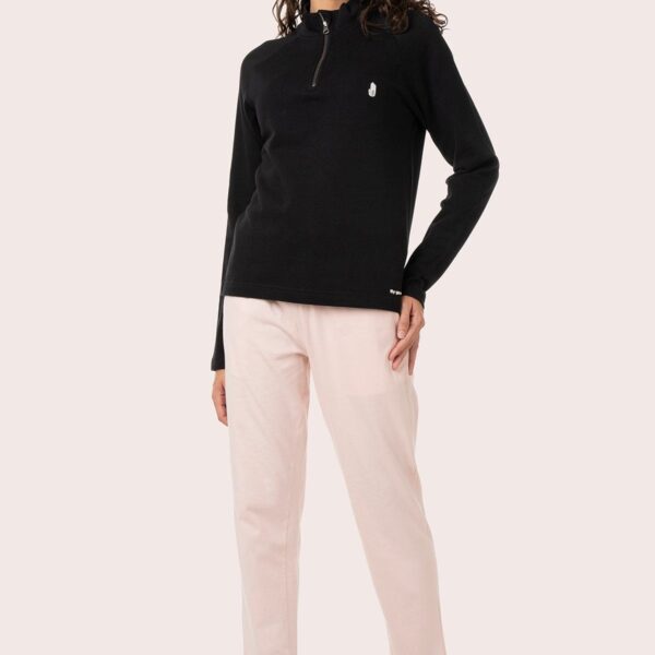 ORGANIC COTTON HALF ZIP PULL OVER