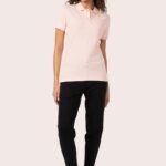 ORGANIC COTTON COLLAR SHIRT with SEASHELL PINK COLOR