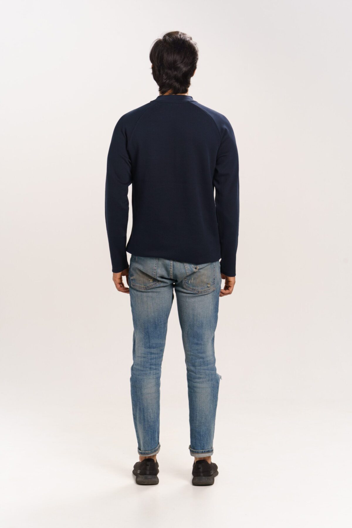 ORGANIC COTTON RAGLAN ZIPPER SWEATER - Image 2