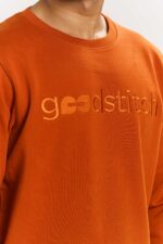 BCI Cotton Embroidered Sweat Shirt Rusty Orange - Image 4