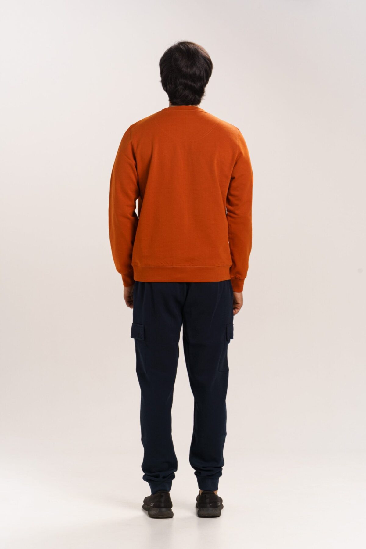 BCI Cotton Embroidered Sweat Shirt Rusty Orange - Image 2