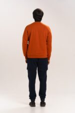 BCI Cotton Embroidered Sweat Shirt Rusty Orange - Image 2