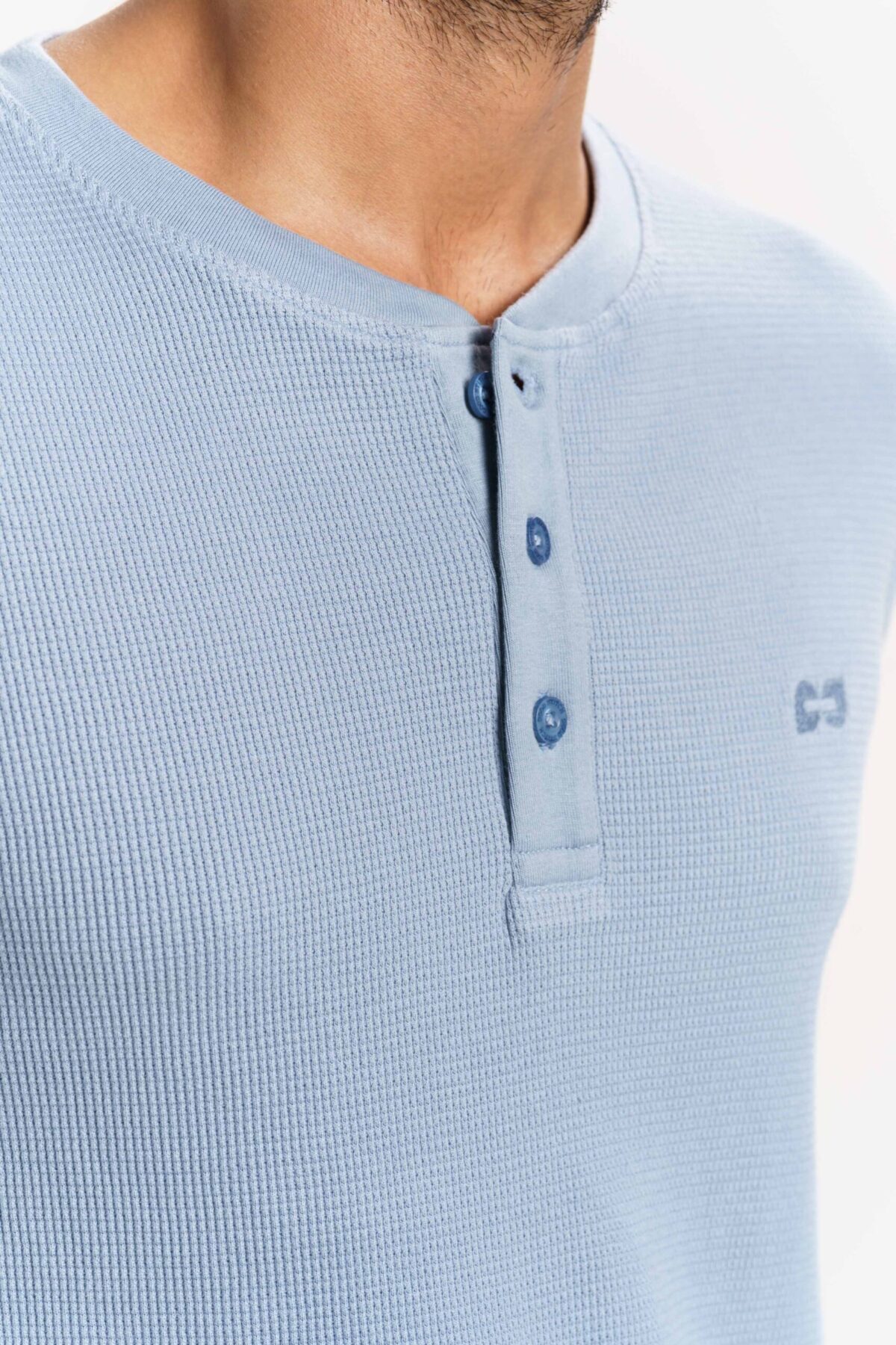 ORGANIC COTTON WAFFLE GRANDAD SWEAT SHIRT - Image 4