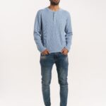 ORGANIC COTTON WAFFLE GRANDAD SWEAT SHIRT