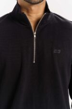 ORGANIC COTTON ZIPPERED HEAVY SWEATER - Image 5