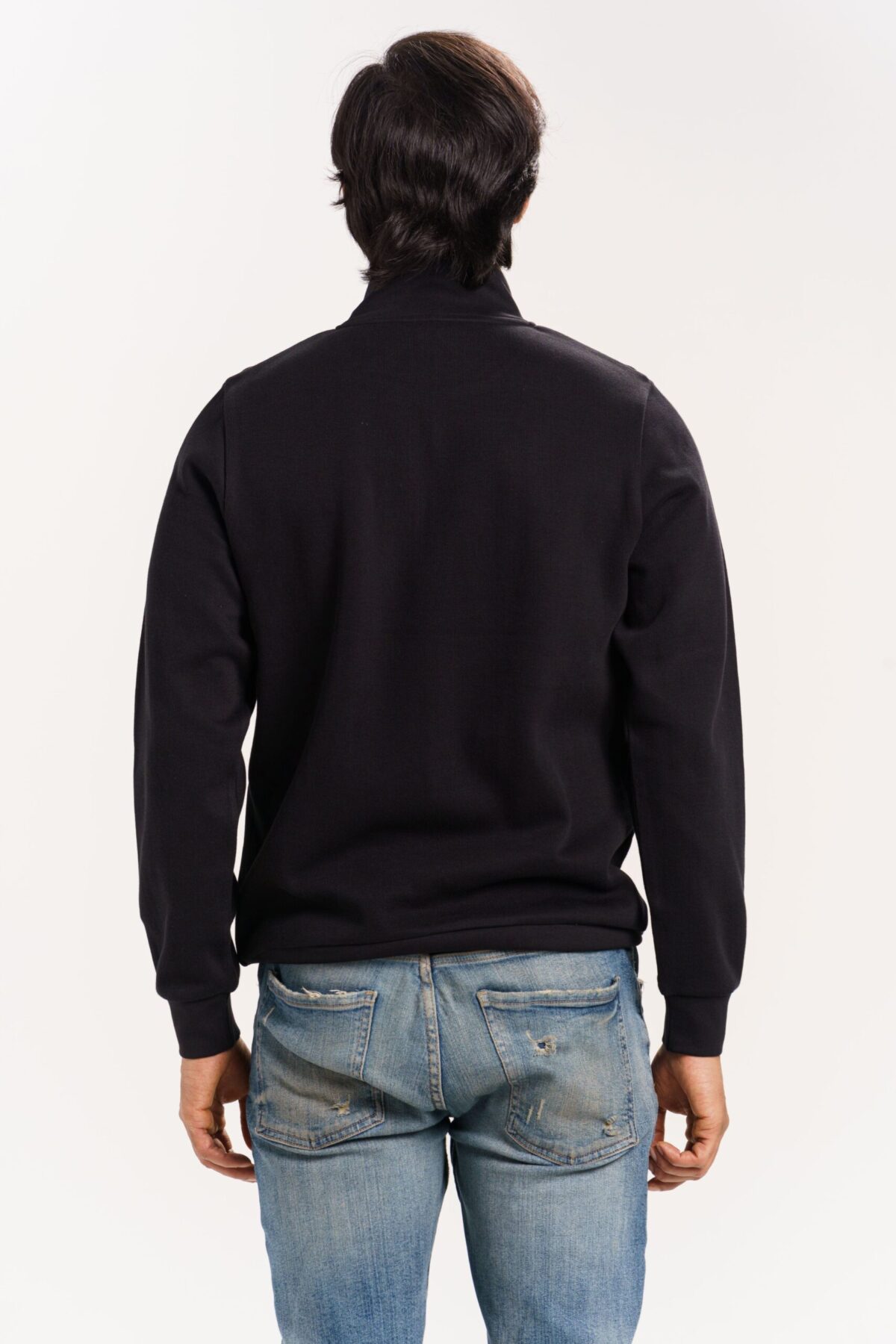 ORGANIC COTTON ZIPPERED HEAVY SWEATER - Image 3