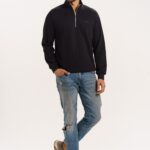 ORGANIC COTTON ZIPPERED HEAVY SWEATER
