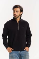 ORGANIC COTTON ZIPPERED HEAVY SWEATER - Image 2