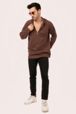 ORGANIC COTTON RAGLAN ZIPPER SWEATER - Image 8