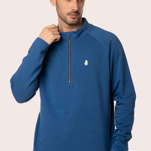 ORGANIC COTTON HALF ZIP PULL OVER