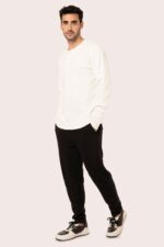 ORGANIC COTTON WAFFLE GRANDAD SWEAT SHIRT - Image 8