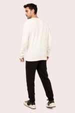 ORGANIC COTTON WAFFLE GRANDAD SWEAT SHIRT - Image 9