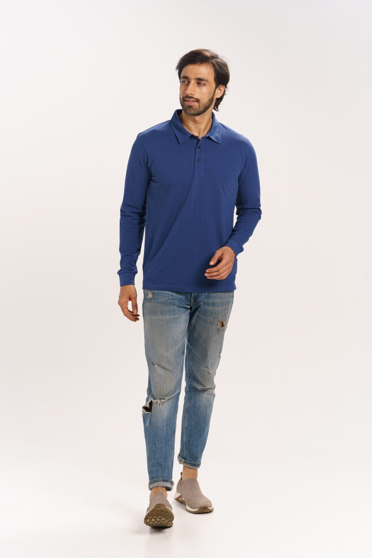 SUPIMA LONG SLEEVE POLO - Image 1