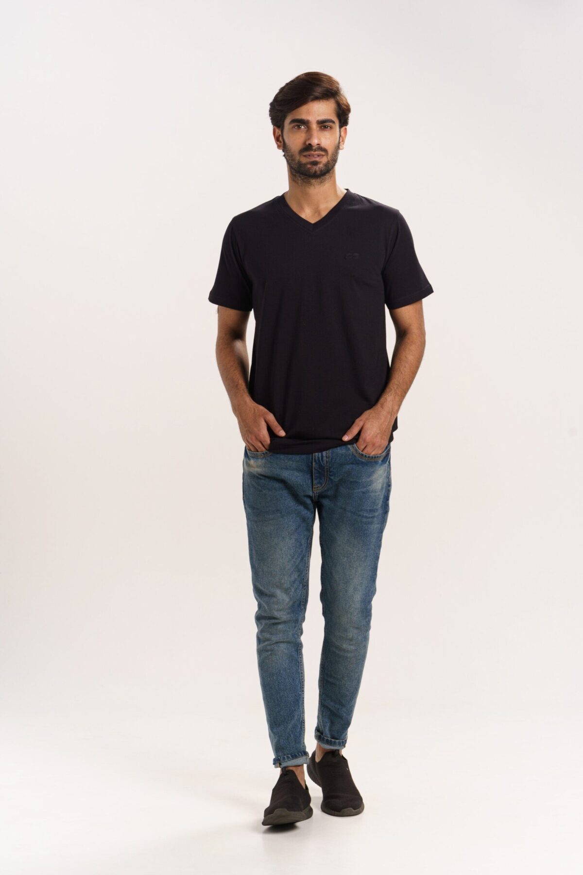 SUPIMA COTTON V NECK T-SHIRT FOR MEN - Image 1