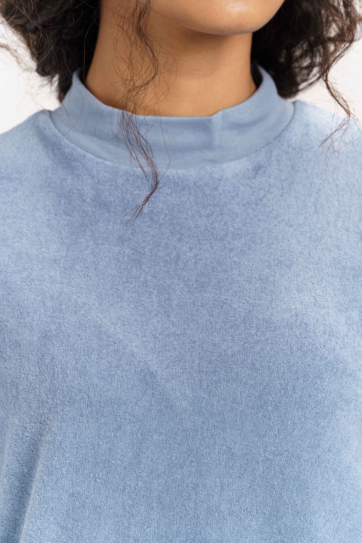 Terry Knit T shirt Dress With Ash Grey Color - Image 4