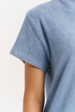 Terry Knit T shirt Dress With Ash Grey Color - Image 5